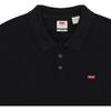Levis Solid Color Short Sleeve Polo Shirt Unisex tops Black A0229-0005