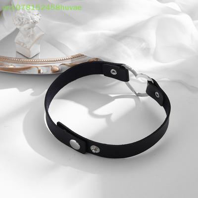 1 Pc Black Leather Clavicle Chain Collar Vintage Thin PU Choker Necklace For Women New Goth Sensual Jewelry For Women Gift