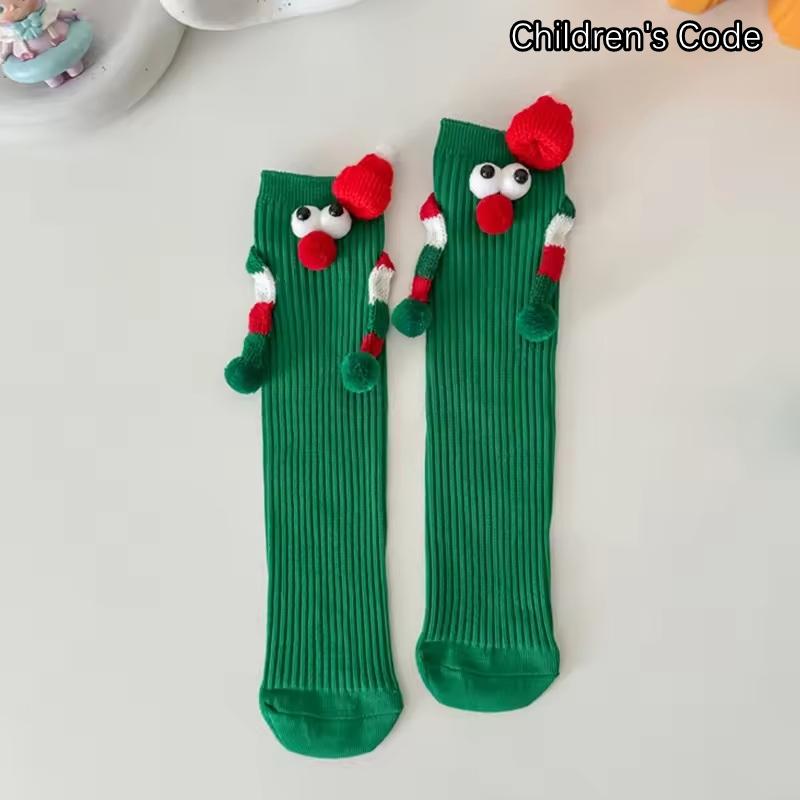 

Рождественские мультяшные носки Милые носки средней длины Модные и универсальные мужские и женские осенне-зимние носки Модный стиль S зелёный