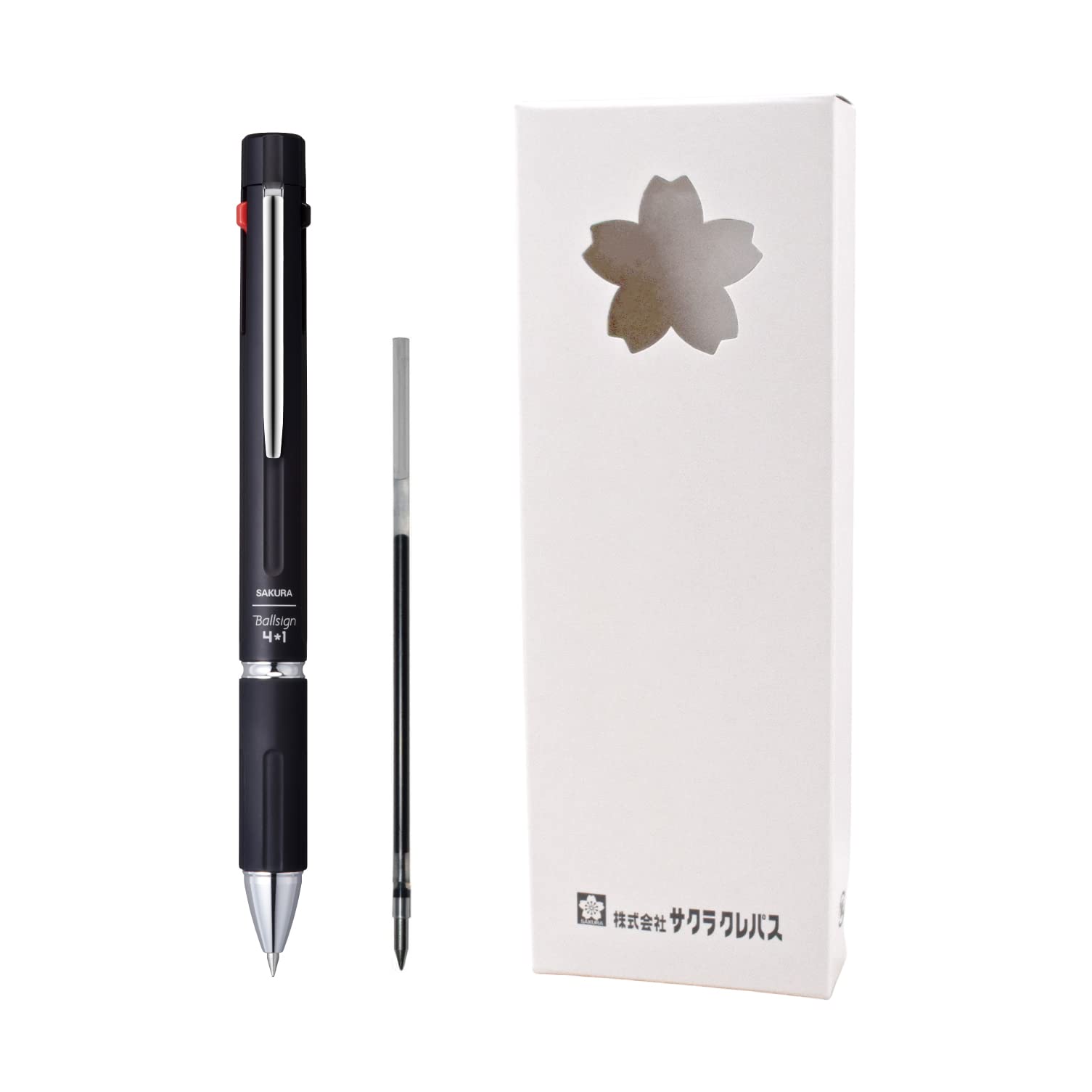Sakura Craypas Ball Sign Refill Set 4+1 Multi-Function Pen, Black, 0.4mm GB4M1004#49R