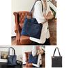 Denim Shoulder Bag Large Capacity Shopping Tote With Zipper For Daily Use