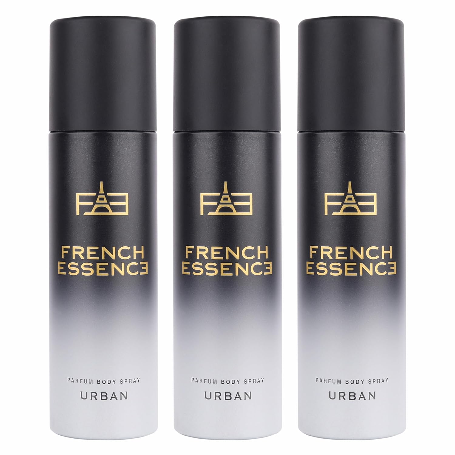 

French Essence Urban Parfum Body Spray For Men Pack Of 3 X 120ml - 4.05 Fl.oz. Each M чистий