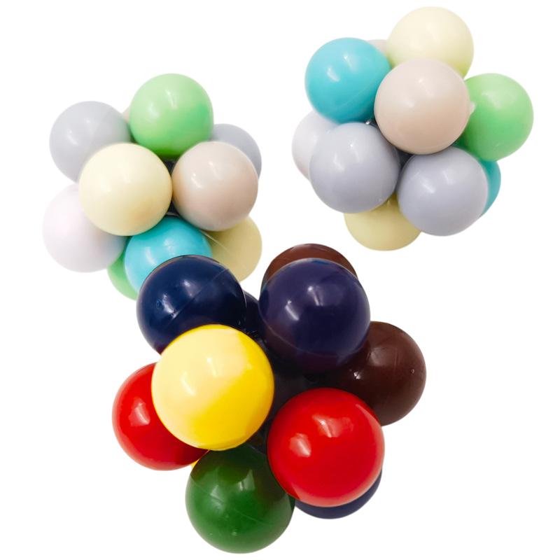 Creative Elastic Colorful Ball Fidget Toy Squeeze Balls Kid Adult Stress Relieve Toy Anti Stress Hand Practice Massage Balls Toy