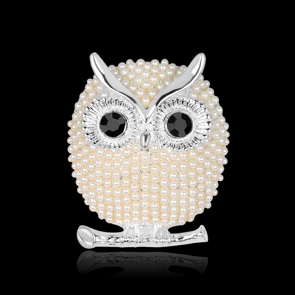 Women Pearl Brooches Cartoon Owl Animal Brooches Party Accessories Wedding Decoration Christmas Jewelry Brooch
