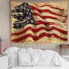 American Flag Tapestry Watercolor Vintage Stars Red Stripes Wall Tapestry Tree Woodland Western Usa Flag Aesthetic Tapestries