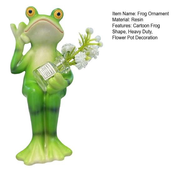 Cartoon Frosch Figur hält Vase Milchtee Frosch Statue Harz Tier