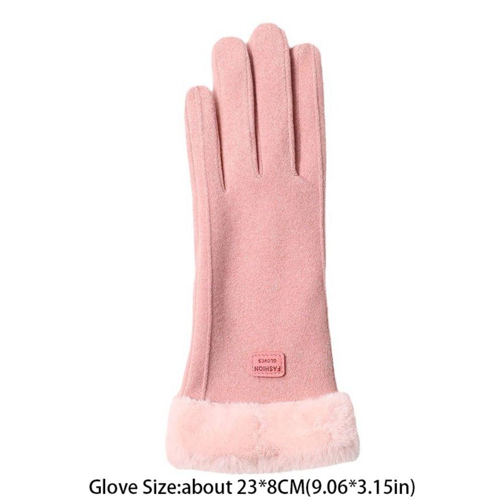 Gift Velvet Gloves Thick Soft Winter Gloves Korean Style Windproof Women Mittens
