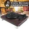 DC 5V 33, 45, 78 RPM Record Player Antique Gramophone Turntable Disc Vinyl Audio RCA R/L Output Out Wood Color USB 320*275*100MM 3.5mm
