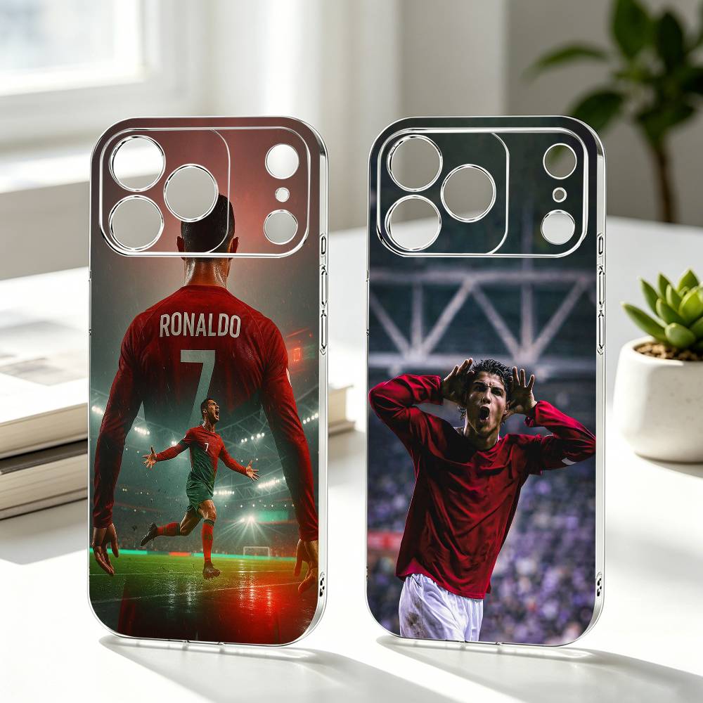 F-Football For CR7 R-onaldo 7 Phone Case For iPhone 17 16 15 14 13 12 11 Mini Pro Max Plus Transparent Cover