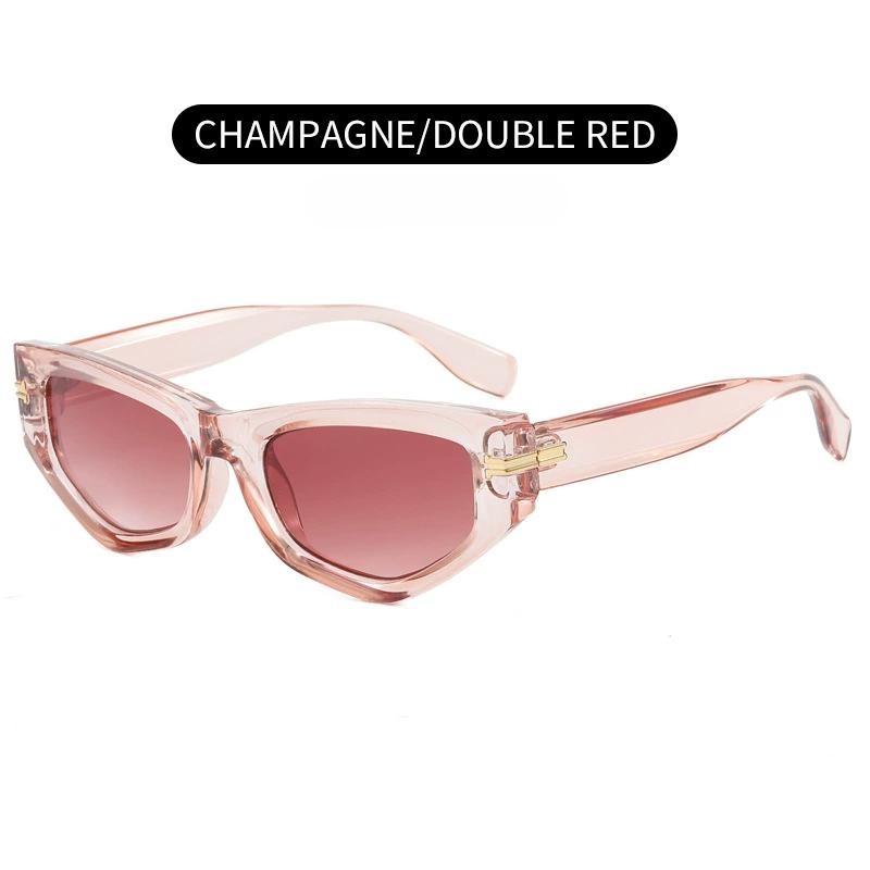 Vintage Cat Eye Sunglasses for Women New in Fashion Gradient Women Black Shades Trendy Chic Luxury Brand Designer Sun Glasses