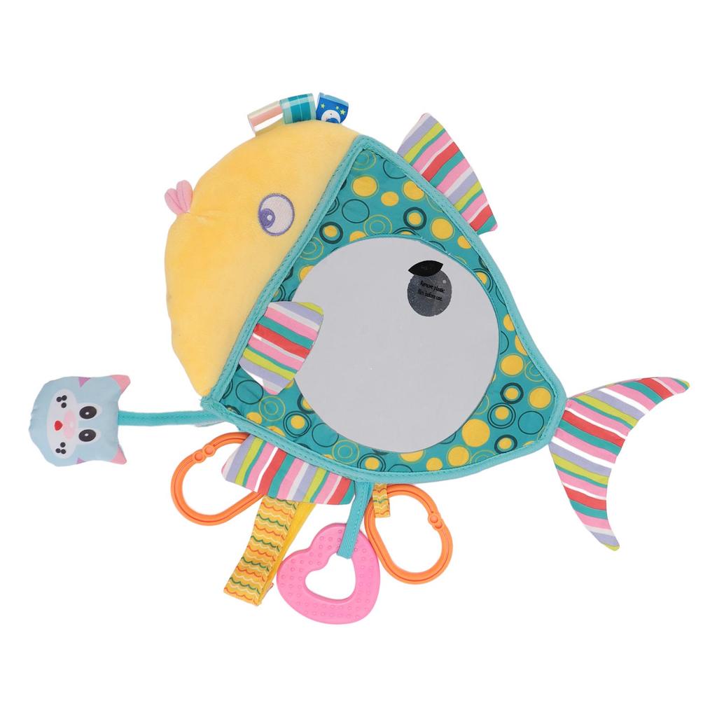 Fish Shape Baby Car Mirror Plush Adjustable Rotation Fish Baby Observation Car Mirror