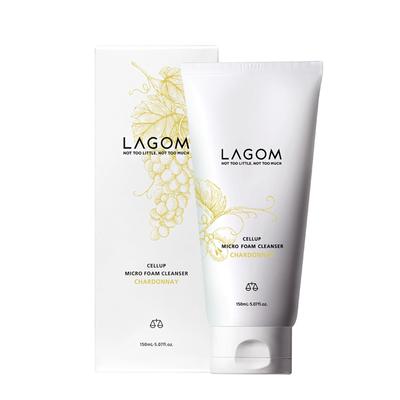 LAGOM Microfoam Chardonnay Nighttime Facial Authentic Japanese Product Cleanser, Scent, Cleanser, 150mL,