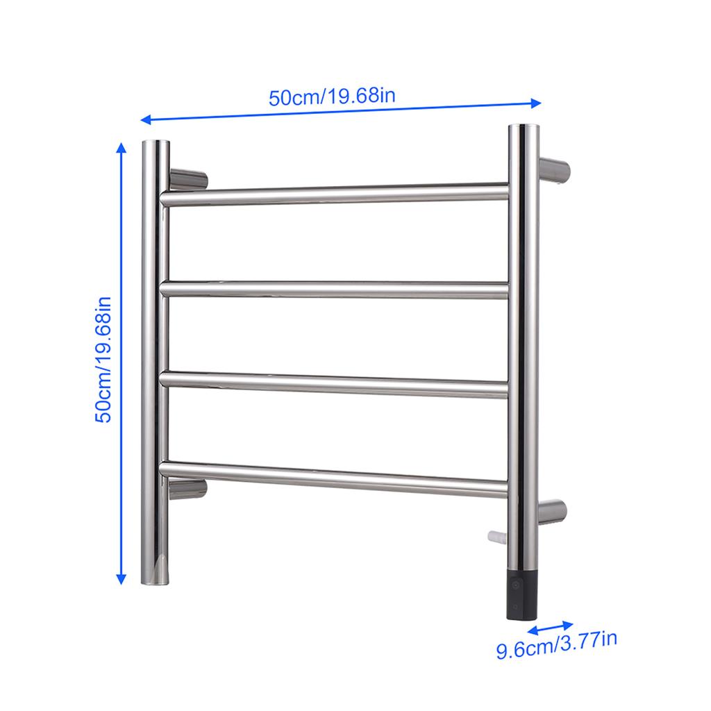 Smart Towel Warmer Heated Towel Rack WiFi APP Control 50W Low Power AI Timer Fast Heating 45 65 Degrees C Adjustable