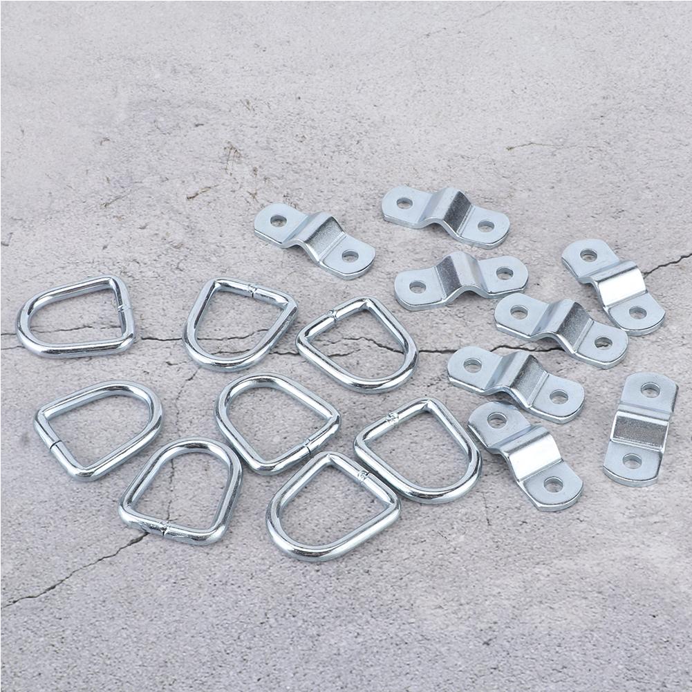 8Pcs Tie Down D Ring Load Anchor Forged Lashing Ring for Truck Trailers Boats