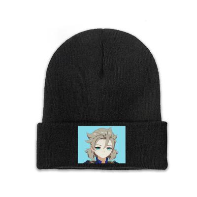 Smug Albedo Genshin Impact Knitted Hat Beanies Winter Hat Warm  Casual Video Game Cap Unisex Women Gifts