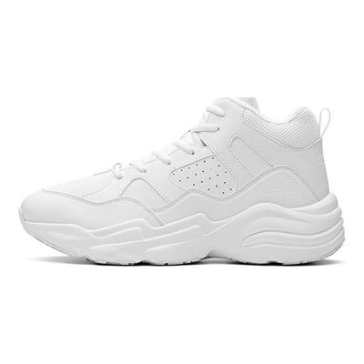 Scarpe da Corsa Mid Top Foderate in Pile Sneakers da Uomo Bianco Puro 91846902-1