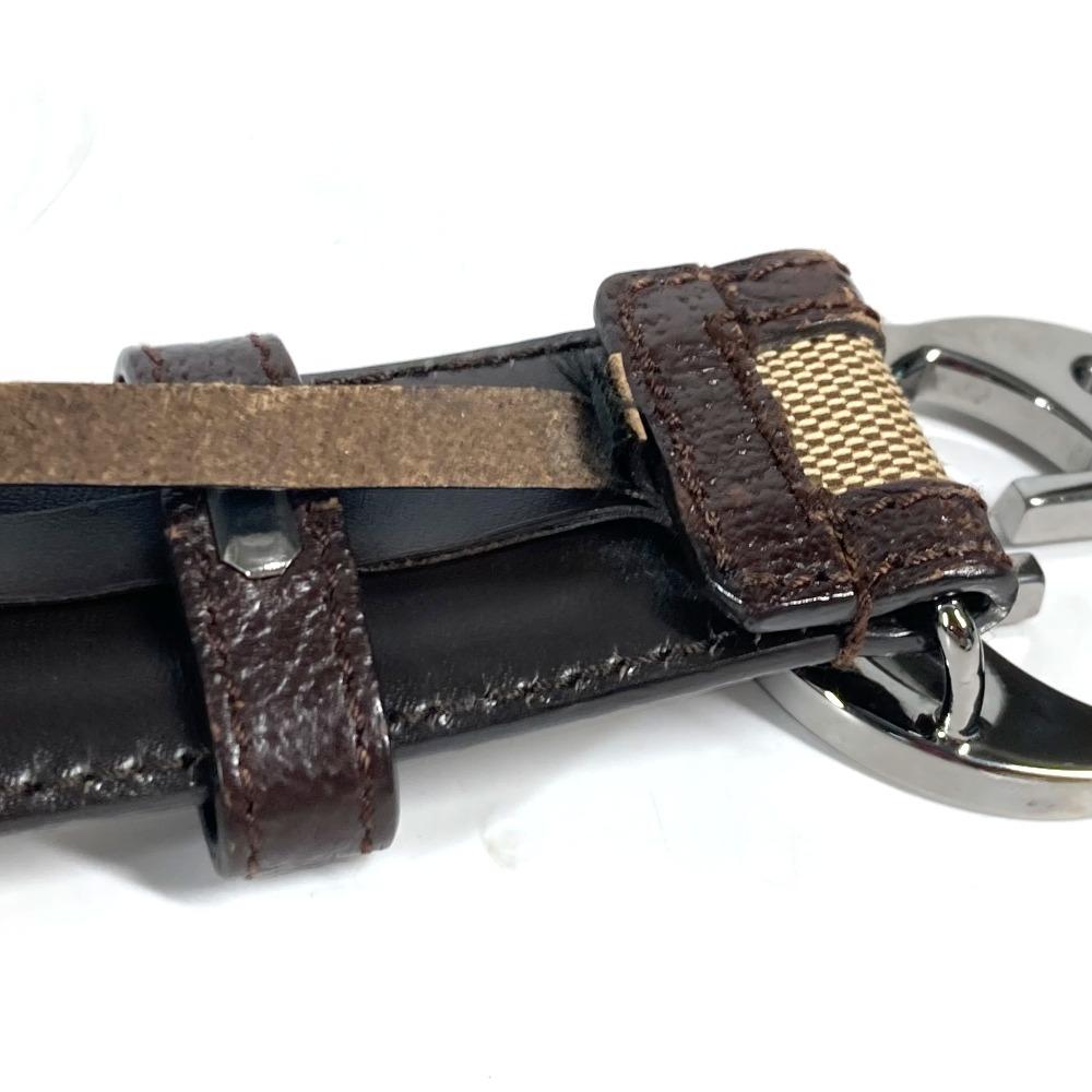 GUCCI 114874 GG Buckle belt, pants belt belt GGCanvas/Leather Beige/Brown