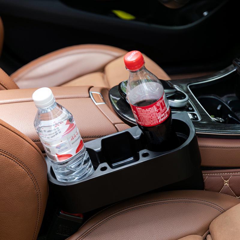 Car Cup Holder & Seat Gap Storage: 3-in-1 Drink Holder & Organizer