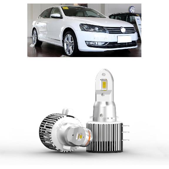 

LED Headlight Bulbs With Car Specific Adapters Fit For Volkswagen Passat Golf GTI Tiguan High Beam,90W 9000LM 6000K White Plug and Play Headlamp Fog high beam (Old model)