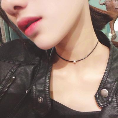 Trendy Japanese/Korean Leather Rope Clavicle Necklace