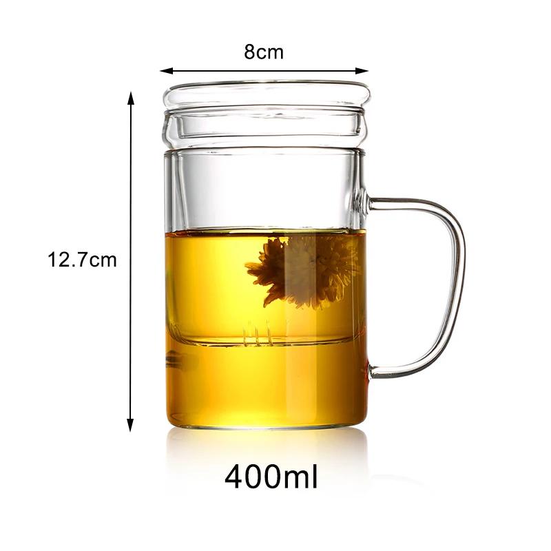 

Creative glass tea mug with filter,400mlMilk Tea Breakfast mugs christmas mug coffee Cup mugs for tea,Drinkware unique gift 400ml
