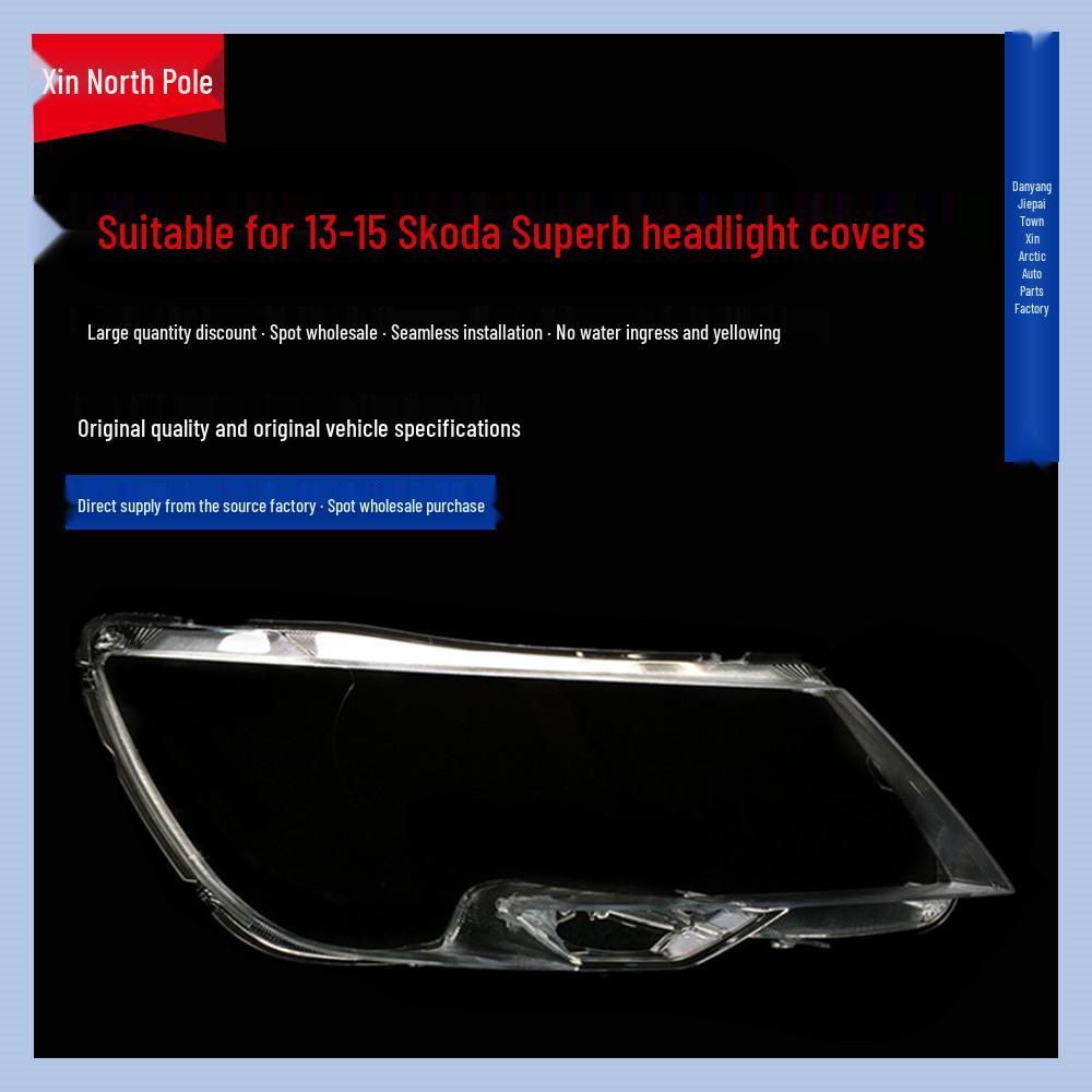 Durable Transparent Headlight Cover for 2013-2015 Skoda Superb - High Transmittance