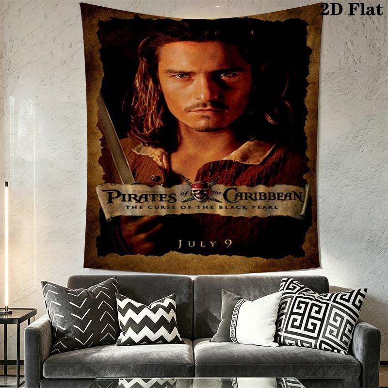 Pirates Caribbean Tidal Crown Tapestry Fashion Print Background Cloth Atmospheric Background Cloth Wall Decoration Wall Covering Decoration