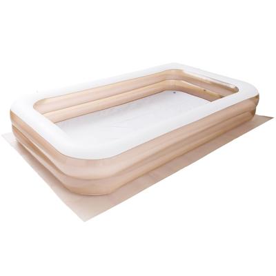Thick Pool Mat [Pool Mat To Make Kids Smile] Large Size for 300cm, 250cm, 200cm, and 150cm Pools - Large Home Use Seat Cover (Greige, 305cm X 185cm X