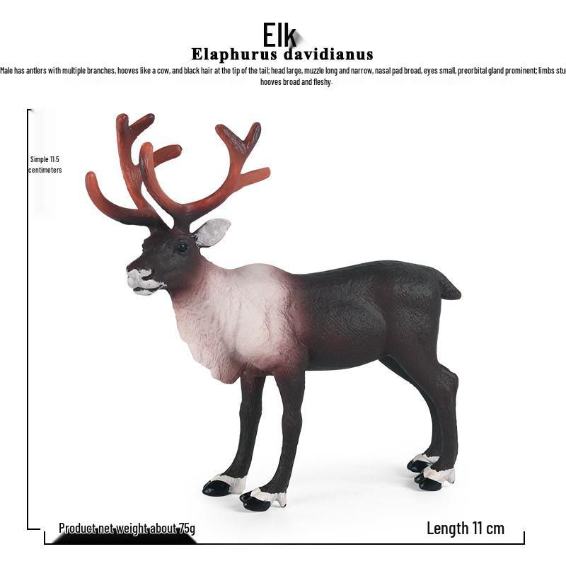 Cross-Border Christmas Wildlife Toy Set: White-tailed & Sika Deer Static Model