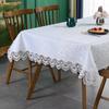 Wasserdichte Tischdecke Spitze Restaurant runde Tischdecke Kaffeetischdecke Staubdichte Abdeckung Tuch Nordic Einfache Tischdecke