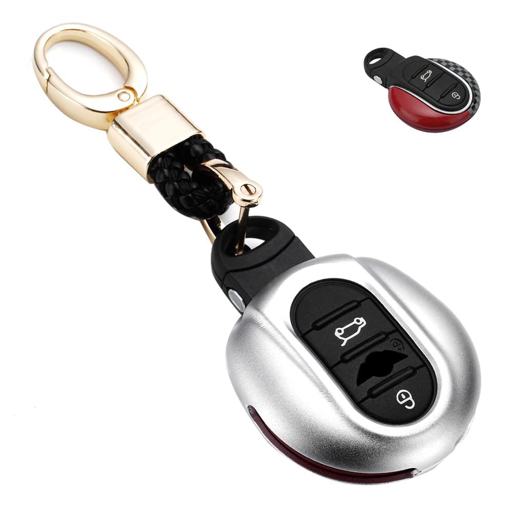 Key Case for Mini, Smart Key Case, Key Cover, Made BM-MINI-HJ-3J-K-QJ-25 серебряный