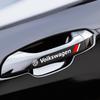 For Volkswagen 4PCS Car Rearview Mirror Sticker Door Handle Decals Exterior Accessories for VW Volkswagen Golf Tiguan Touareg Polo GTI Passat EN1