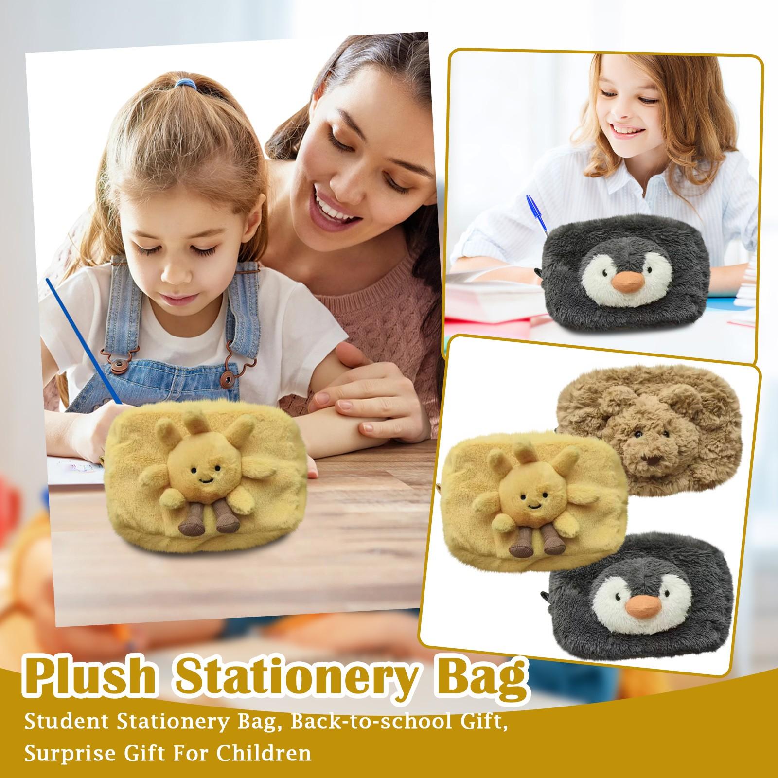

Cute Plush Stationery Bag Pencil Case, Student Stationery Bag, Back-to-school Gift, Surprise Gift For Children One Size жовтий