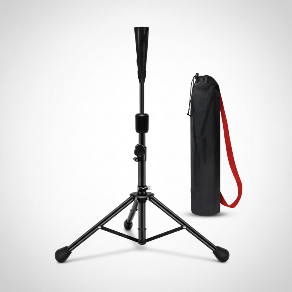 Batting Tee with Carrying Bag Stable Training Gear Sturdy for Warmups