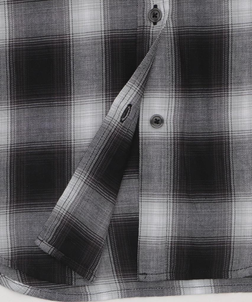 WEGO Hooded Check Big Shirt Black Women's (Small),