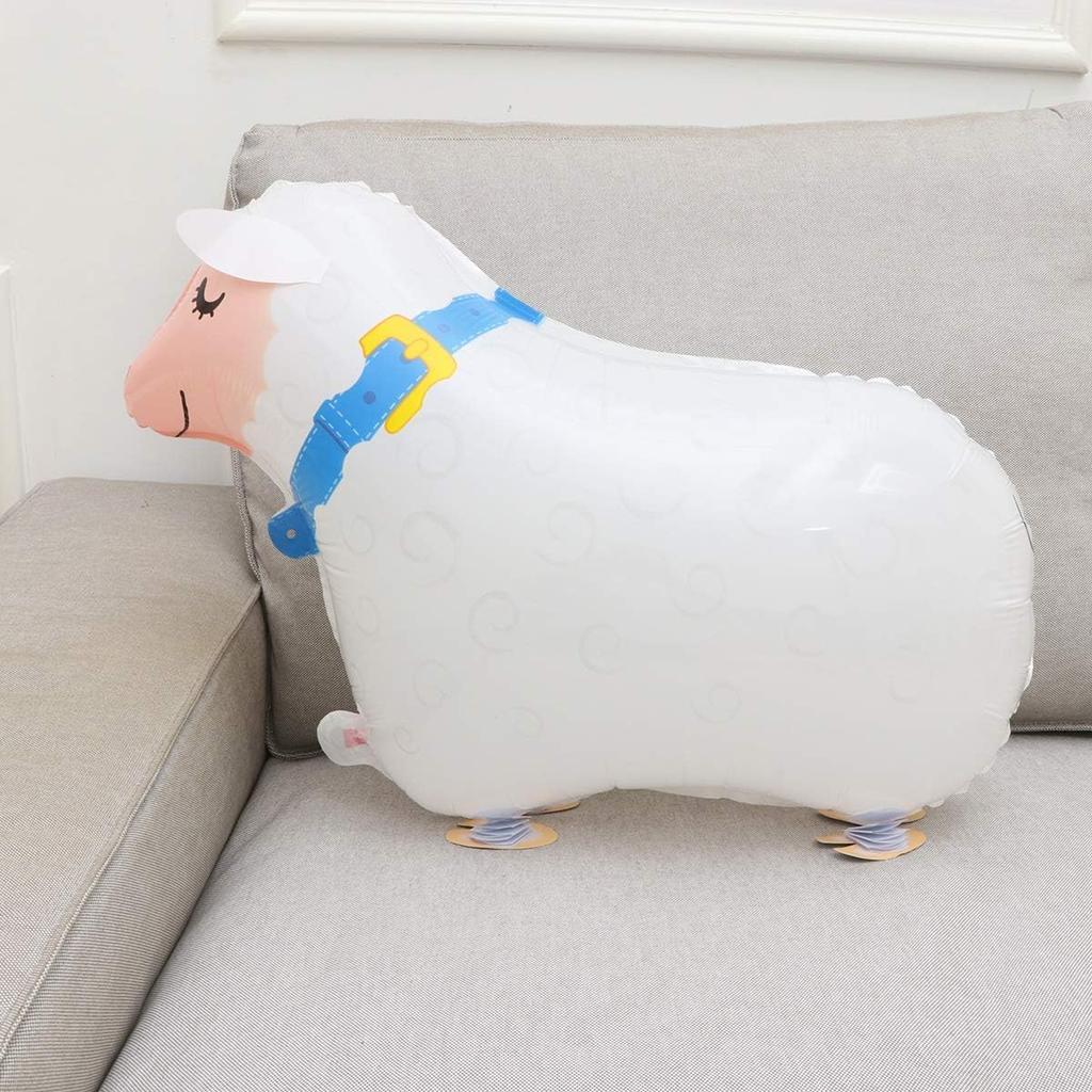 10Pcs Walking Animal Balloons Pet Balloons Farm Animal Balloon Foil Balloon for Party Decortion (Sheep)