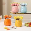 Ananas Karotte Keramik Obstgabel Set Kreativ Ins Stil Dessertgabeln mit Aufbewahrungsglas Heimdekoration Haushalt