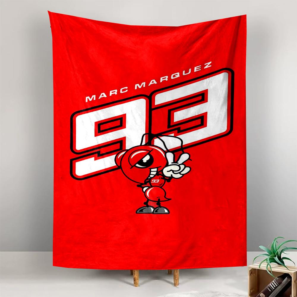 Marc Marquez 93 Red Cartoon Ant Peace Sign Graphic Design Patterned Tapestry for Bedroom and Living Room Home Decor Sofas