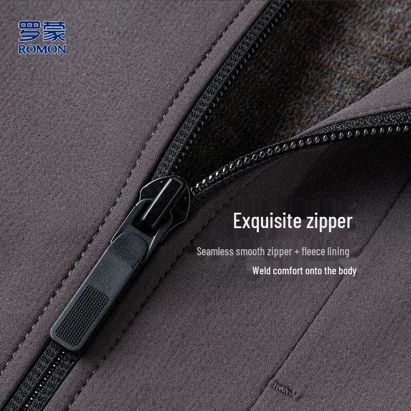 ROMON Business Casual Wool-Silk Blend Lapel Jacket