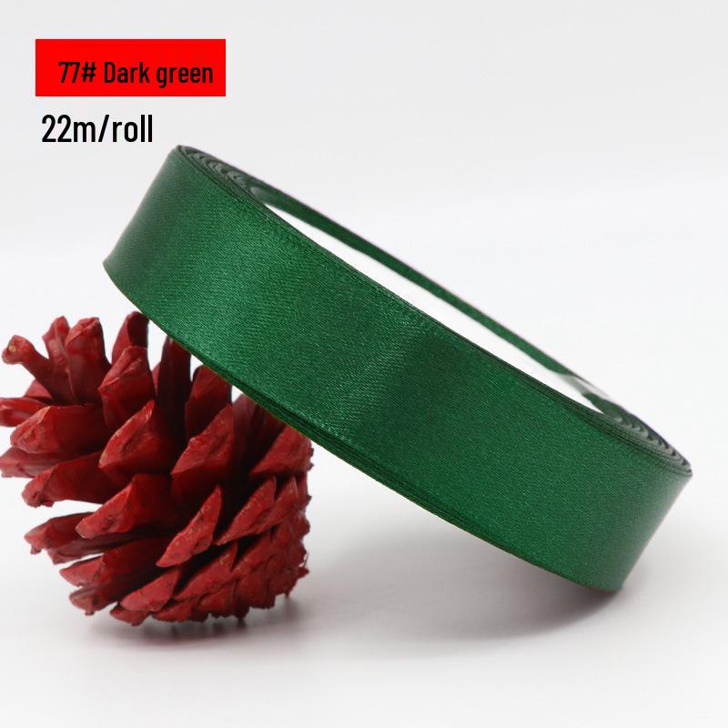 2.5cm Polyester Woven Ribbon for Flower Gift Packaging, Wedding Cakes, and Decorations in Silk Colors