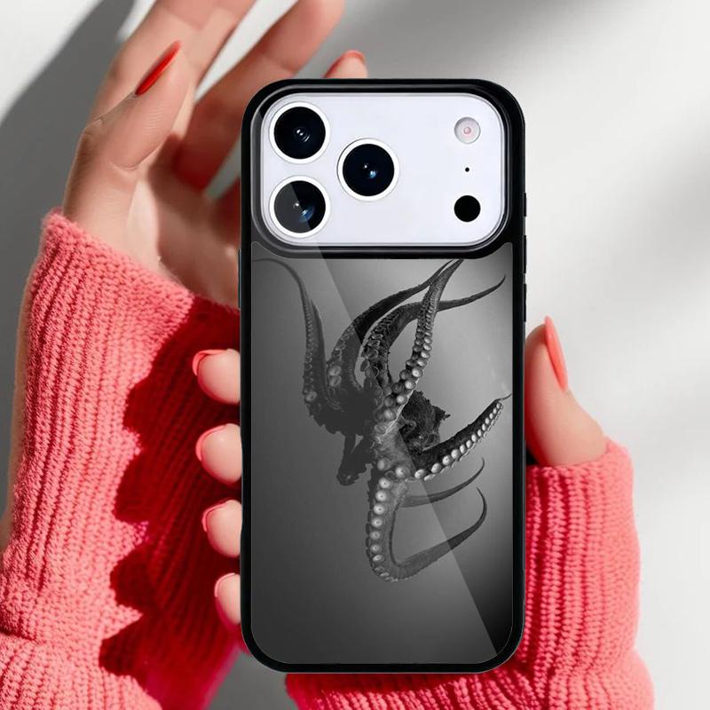 Marine Life Ocean Octopus soft Phone Case for iPhone 17 16 15 14 13 Pro Max Back Cover for 12 11 Pro Coque