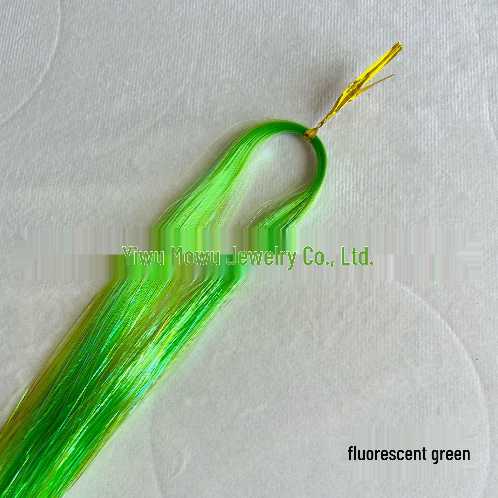 Hot-Selling Gold Tinsel Hair Extensions: Shiny, Colorful Laser Metal Wire