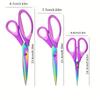 Craft Scissors Purpose Sharp Titanium Blades Shears Rubber Soft Grip Handle Multipurpose Fabric Scissors Tool Great for Office