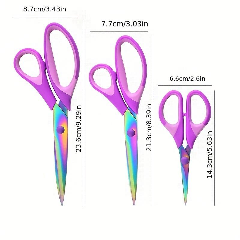 Craft Scissors Purpose Sharp Titanium Blades Shears Rubber Soft Grip Handle Multipurpose Fabric Scissors Tool Great for Office