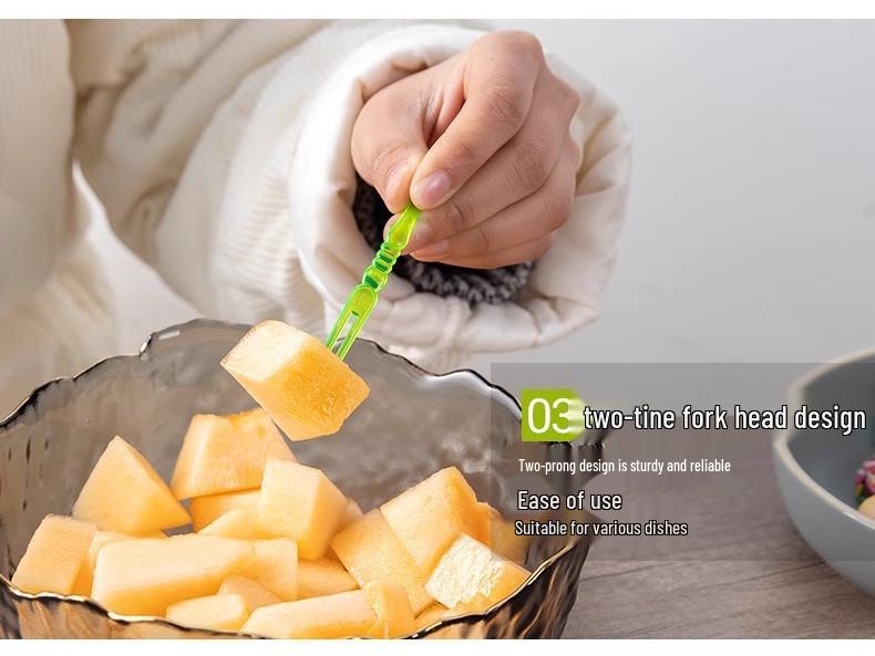 Individually Wrapped High-End Clear Plastic Fruit Dessert Forks