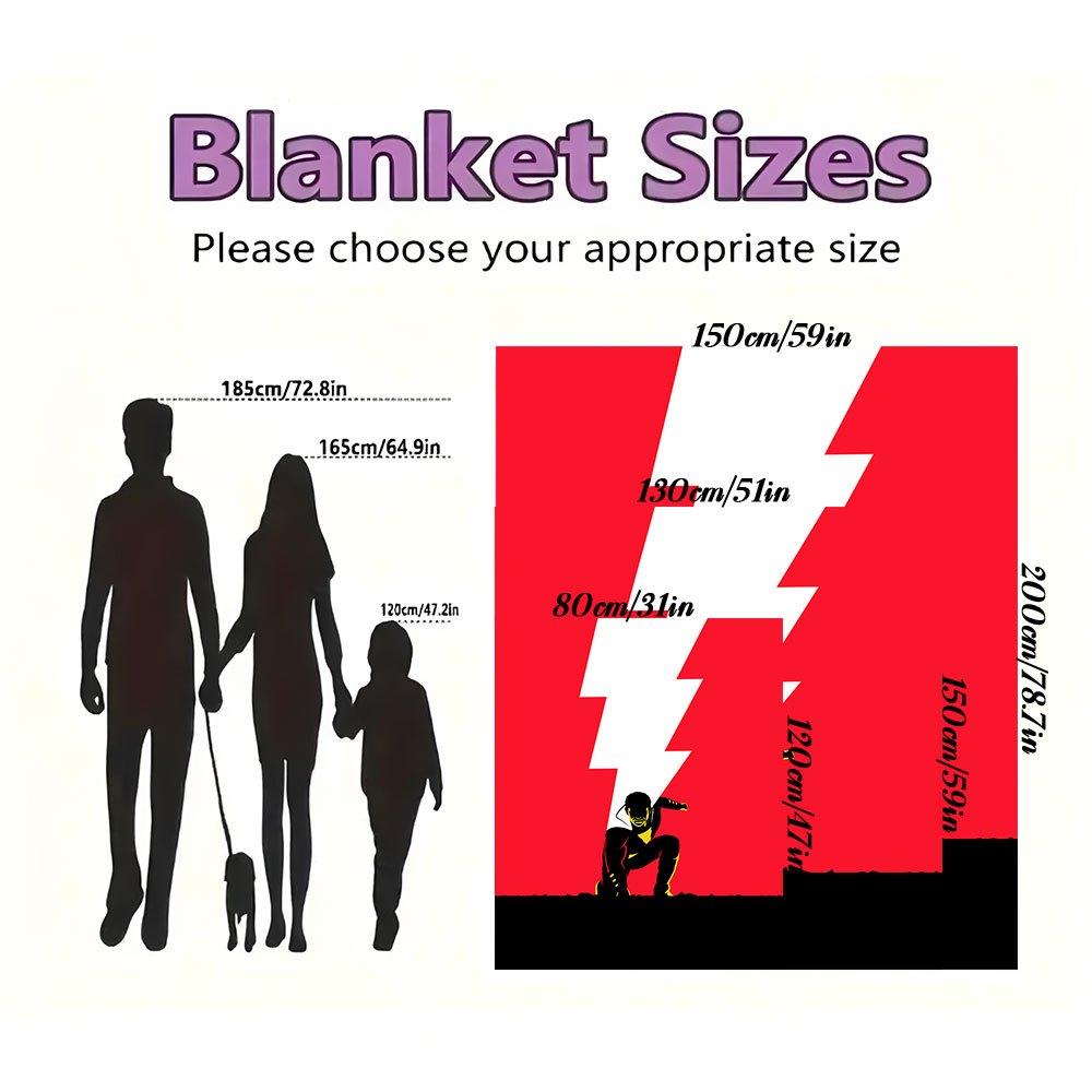 Flash Lightning Bolt Graphic T Shirt: Speed & Power In Every Step!Blanket Flannel Throw Blanket for Sofa, Bed, Travel, Camping, Office, Couch, Chair