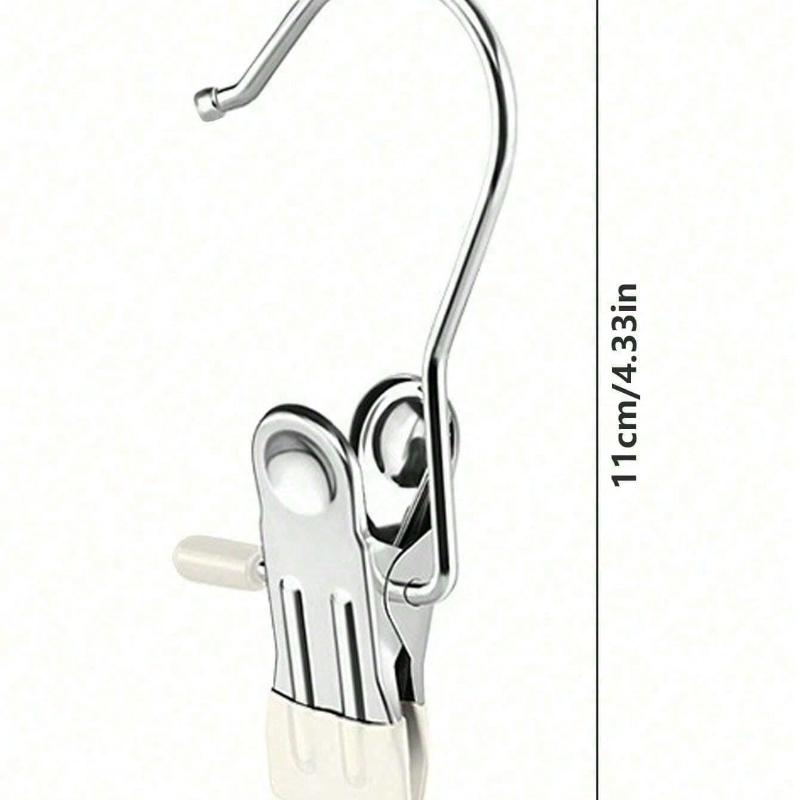 Three Character Clip Hook, Stainless Steel Clothesline Clip, Seamless Storage, Hat Clip, Home Shorts, Fabric, Socks, Air Drying