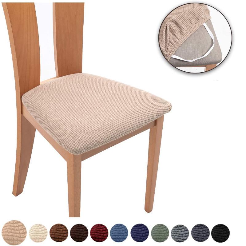 Office Home Square Chair Cushion Cover With Elastic Arched Seat Protector For Modern Style Decor