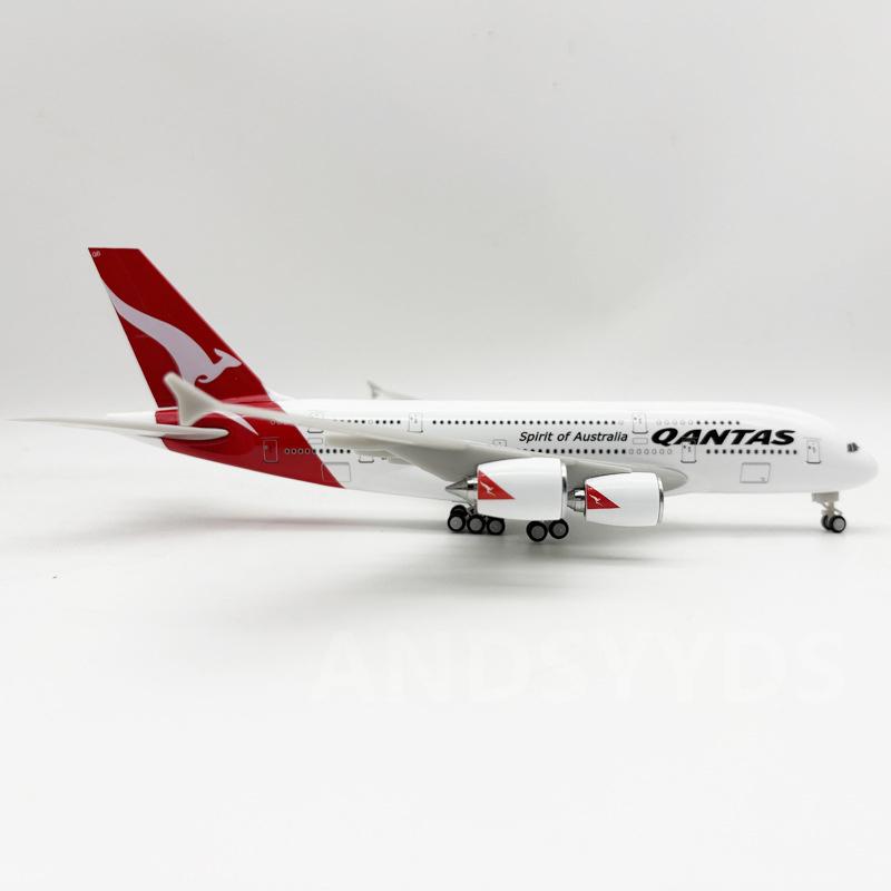 Souvenir Plane Toy 1/240 Scale A380 380 Australia Airlines Aviation Resin Plastic 30CM Airplane Model Display Gift