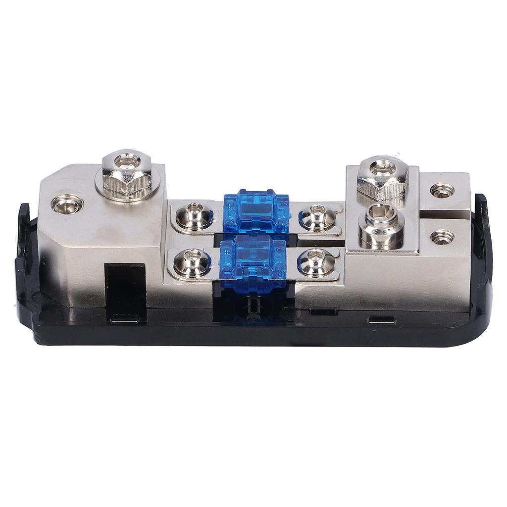 2 Way Fuse Holder Box 1 In 2 Out Distribution Block for Car Yacht Boat Stereo Audio Modification